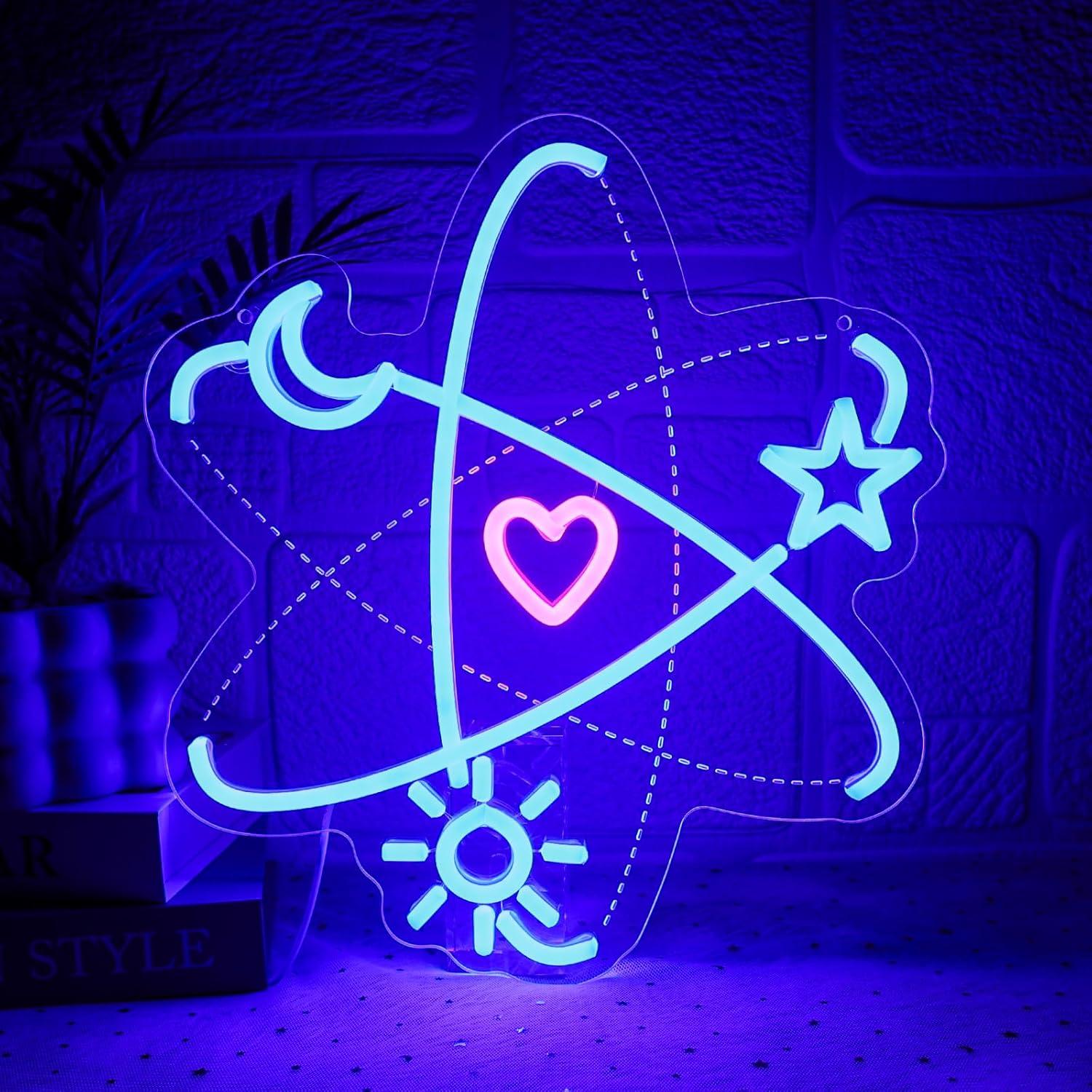 Party Games Lab - Neonowy znak Atomic USB z funkcją