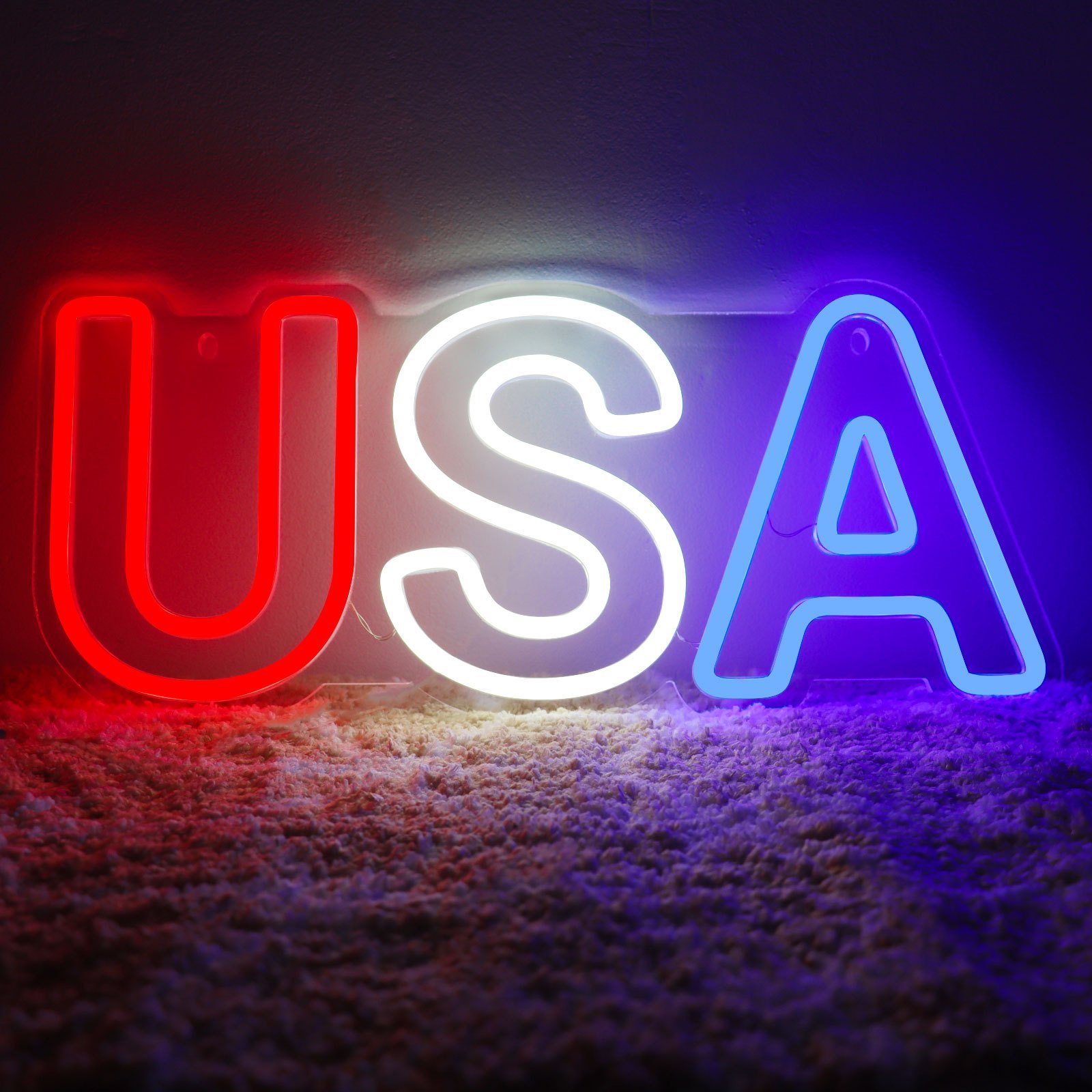 Party Games Usa - Znak neonowy światło LED USA-idealny do