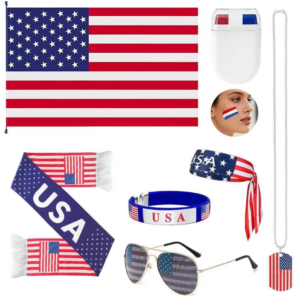 Party Games Usa - Zestaw patriotyczny dla kibiców USA na