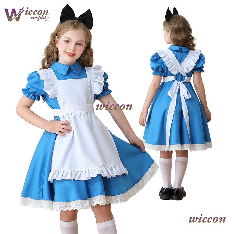 Party Games Alice In Wonderland - OHaYo Dziecięca Sukienka Kostiumowa dla Dziewczynek