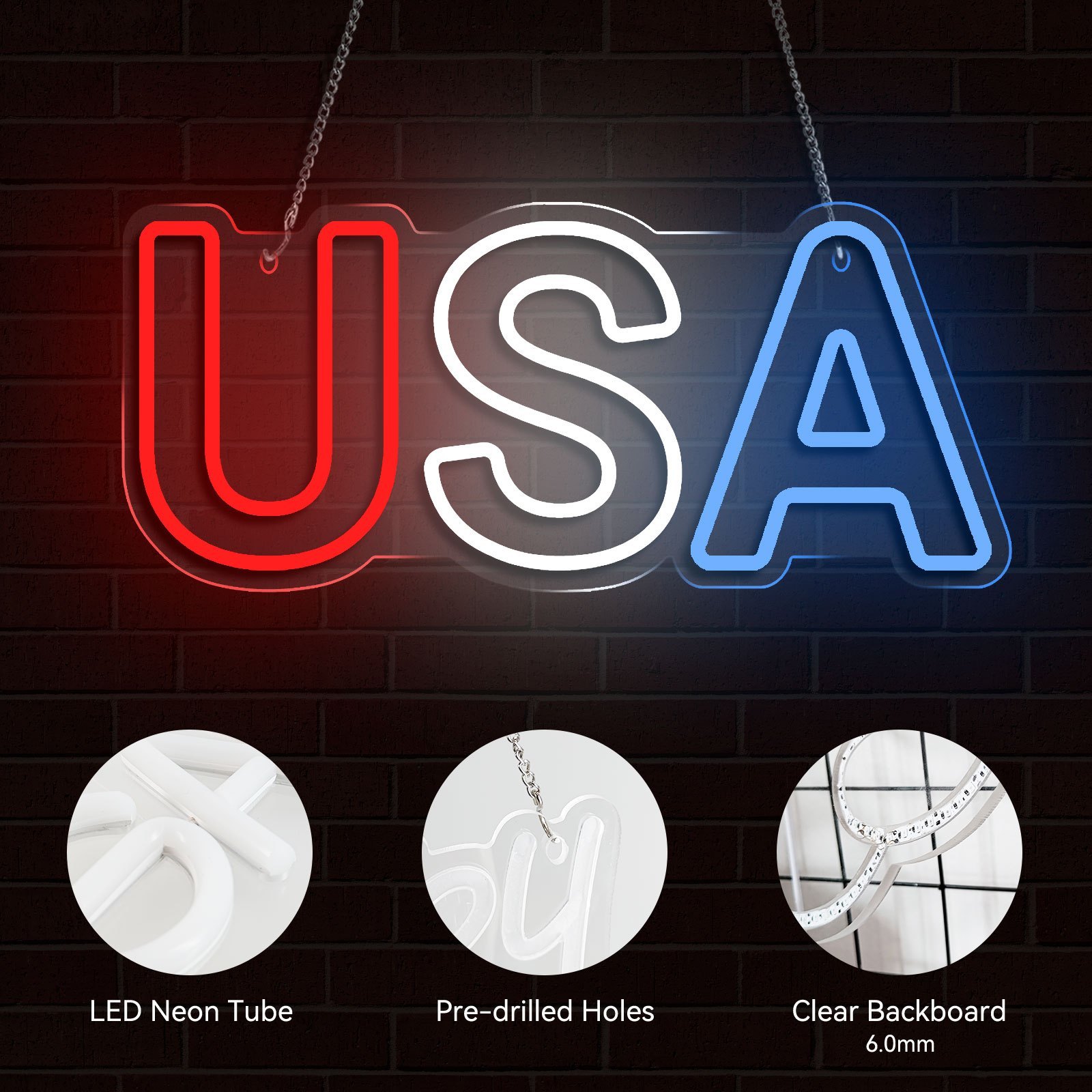 Znak neonowy światło LED USA-i – Party Games Usa recenzja i cena